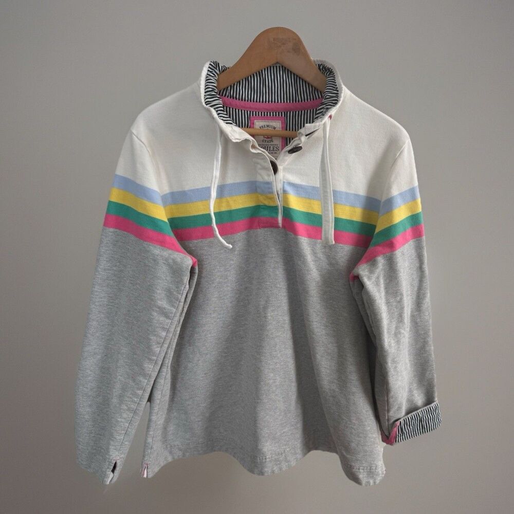 Joules Women's Large Nautical Coastal Sweatshirt Pullover Beach Activewear